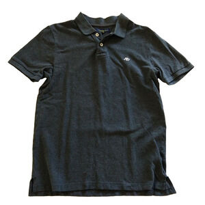 Vintage Y2K Aeropostale Mens Polo Shirt Size M Charcoal Gray Short Sleeve 2000s